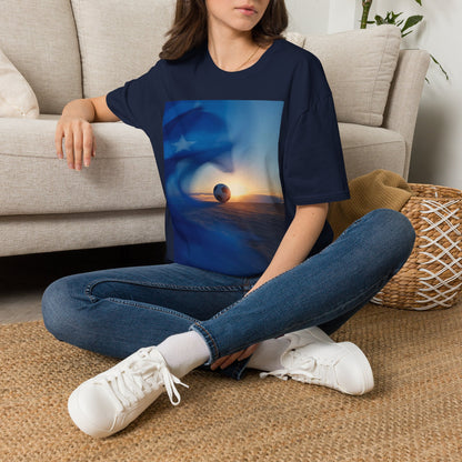Cape Verde Flag Football T-Shirt — Blue Flag Soccer ball Graphic Tee