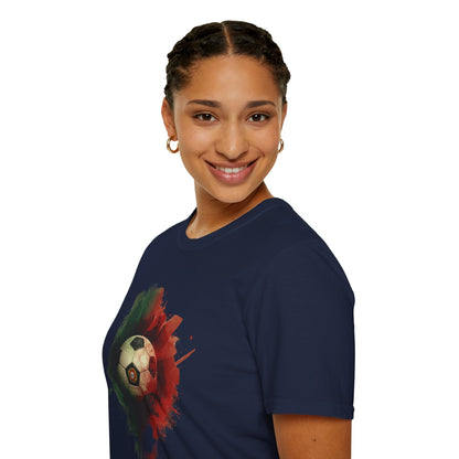 Portugal Football Flag Paint Splash T-Shirt Seleção Soccer Graphic Tee