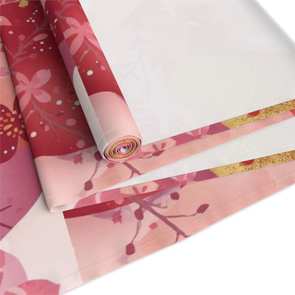 Valentine Hearts Floral Table Runner — Pink Romantic Table Decor for Valentine’s Day