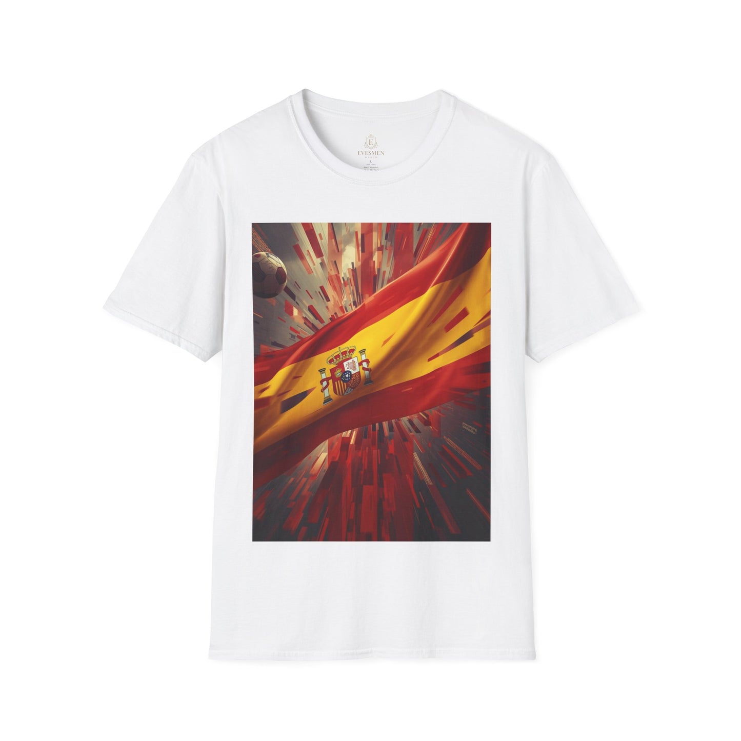 Spanish Flag Soccer T‑Shirt — Dynamic Spain Football Fan Tee