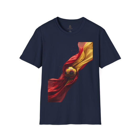 Spanish Football Glory T-shirt A Dynamic Crested Soccer Ball Tee