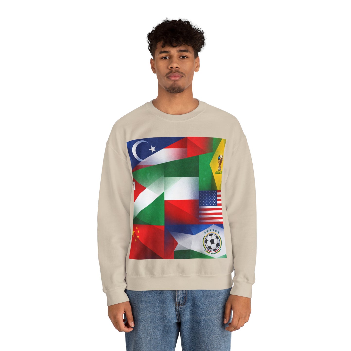 World Flags Soccer Crewneck Sweatshirt — Soccer Fan Pullover
