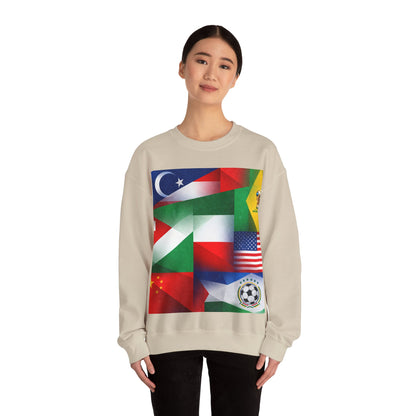 World Flags Soccer Crewneck Sweatshirt — Soccer Fan Pullover