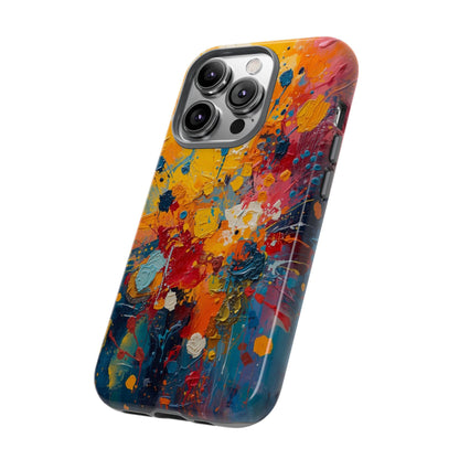 Abstract Color Splash Phone Case — Vibrant Paint Splatter Protective Cover