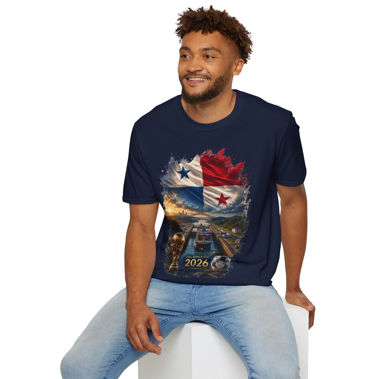 Panama Football Flag Canal Graphic T-Shirt Los Canaleros Soccer Tee