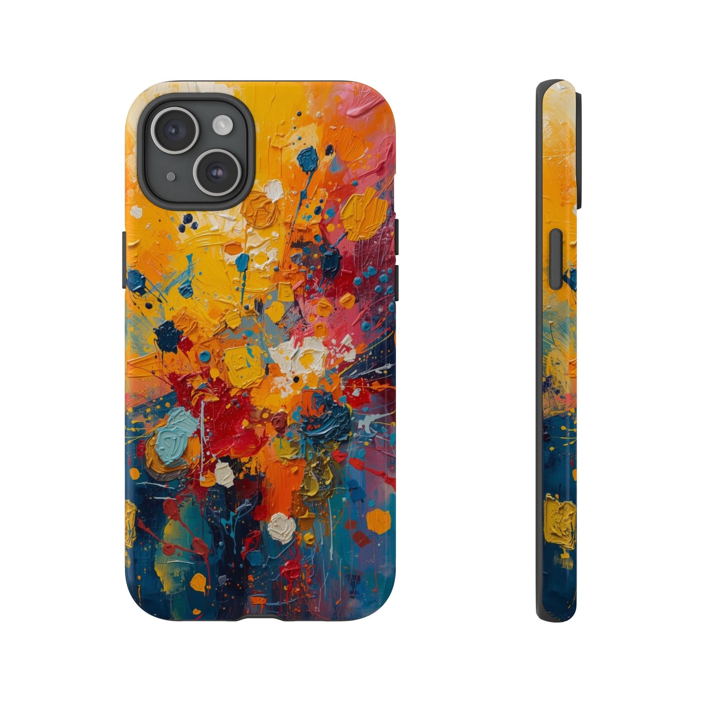 Abstract Color Splash Phone Case — Vibrant Paint Splatter Protective Cover
