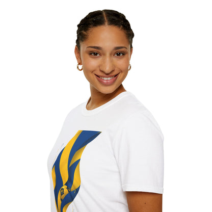 Sweden Football Flag T‑Shirt Abstract Minimalist Blue & Yellow Graphic Tee