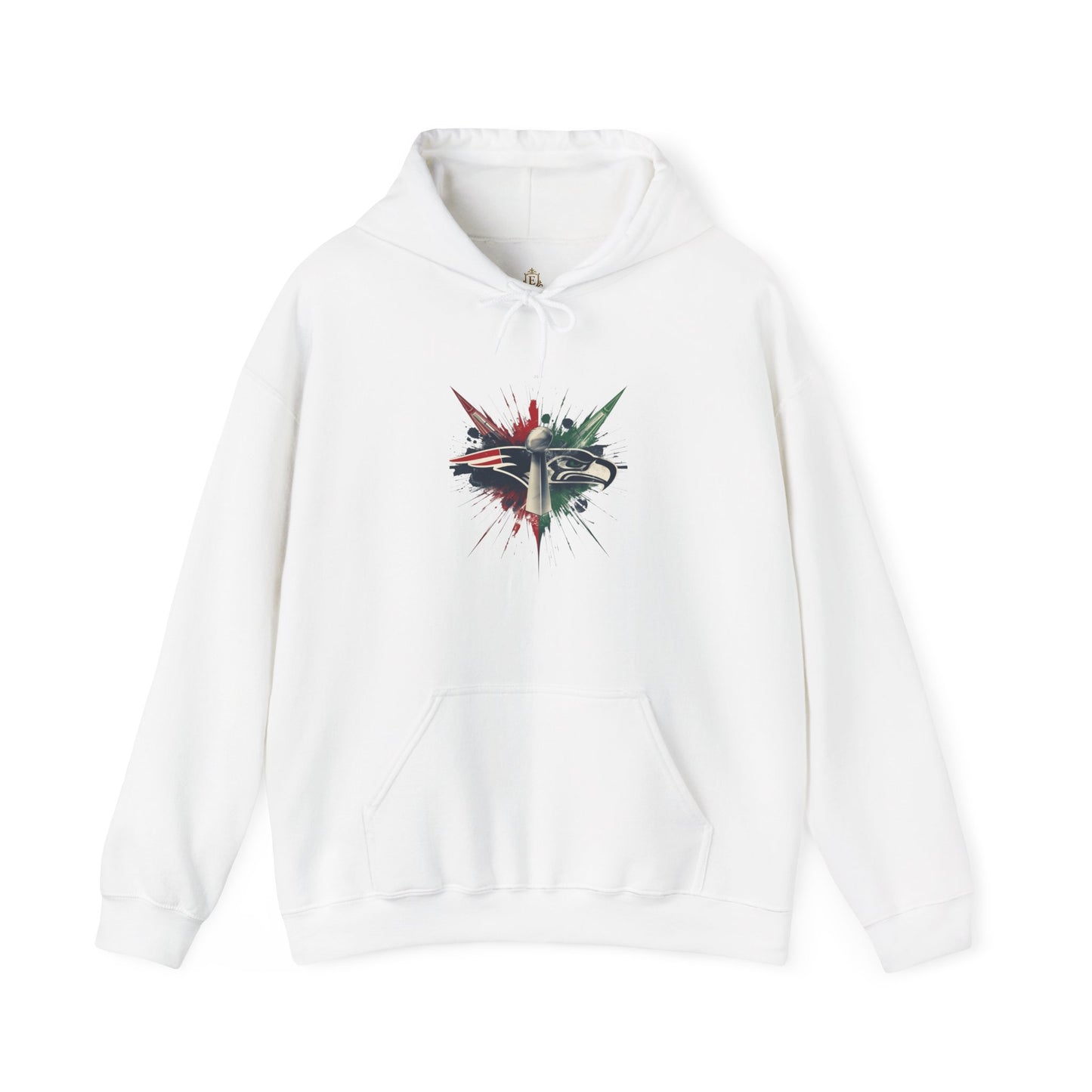 Iconic Football Rivalry Split Logo Hoodie Football Pullover Jacket