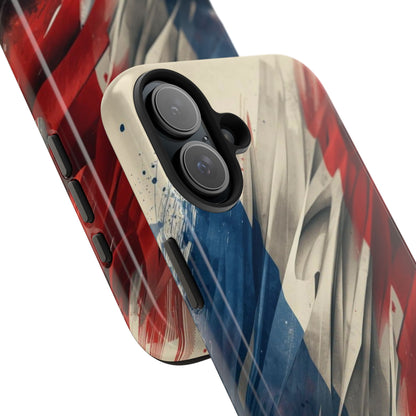 Soccer Flag Tough Phone Case — Grunge France Football Protective iPhone Cover