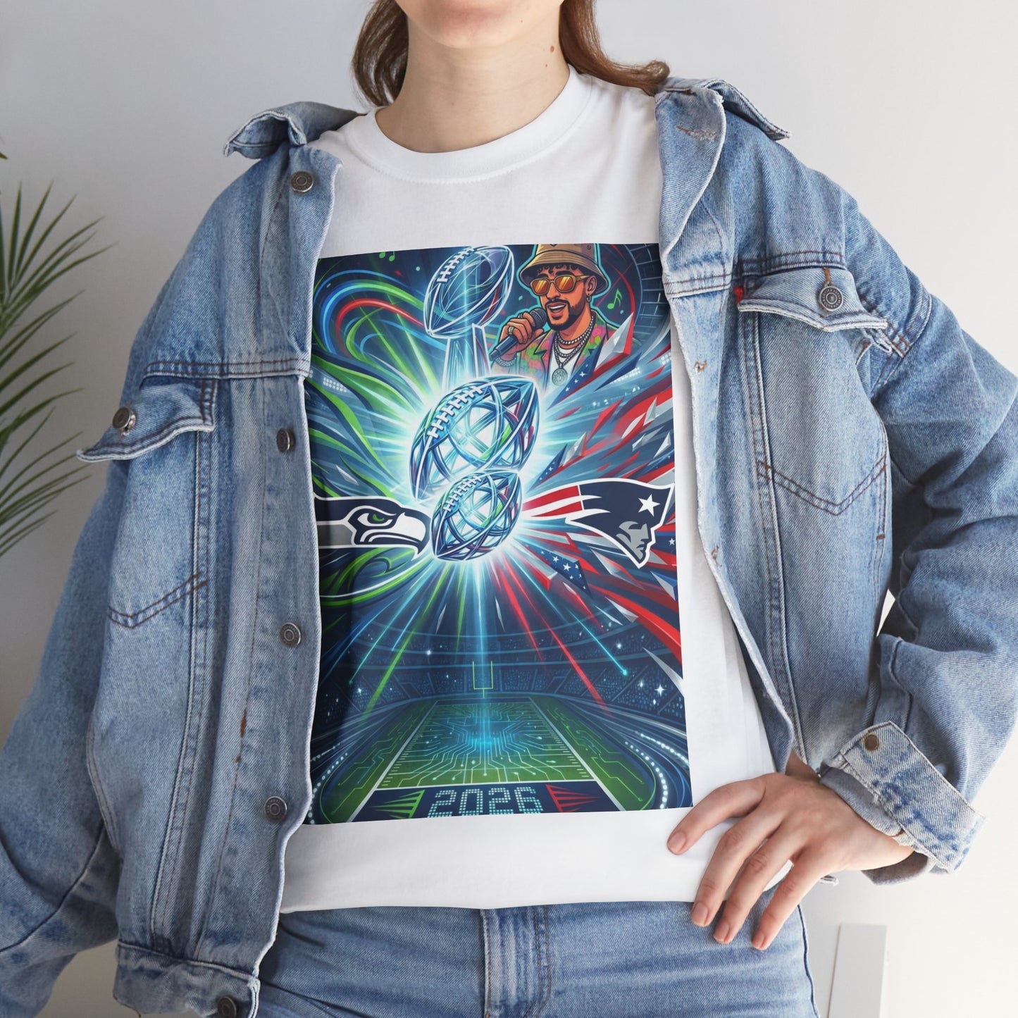 Legendary Championship Matchup Art T-Shirt Football Big Game Poster Tee