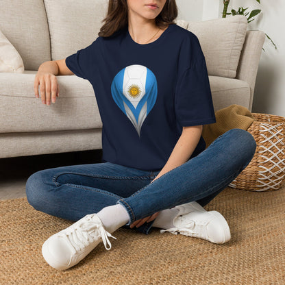 Argentina Football Flag Droplet T-Shirt – Argentine Soccer Fan Tee
