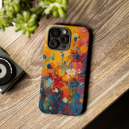 Abstract Color Splash Phone Case — Vibrant Paint Splatter Protective Cover