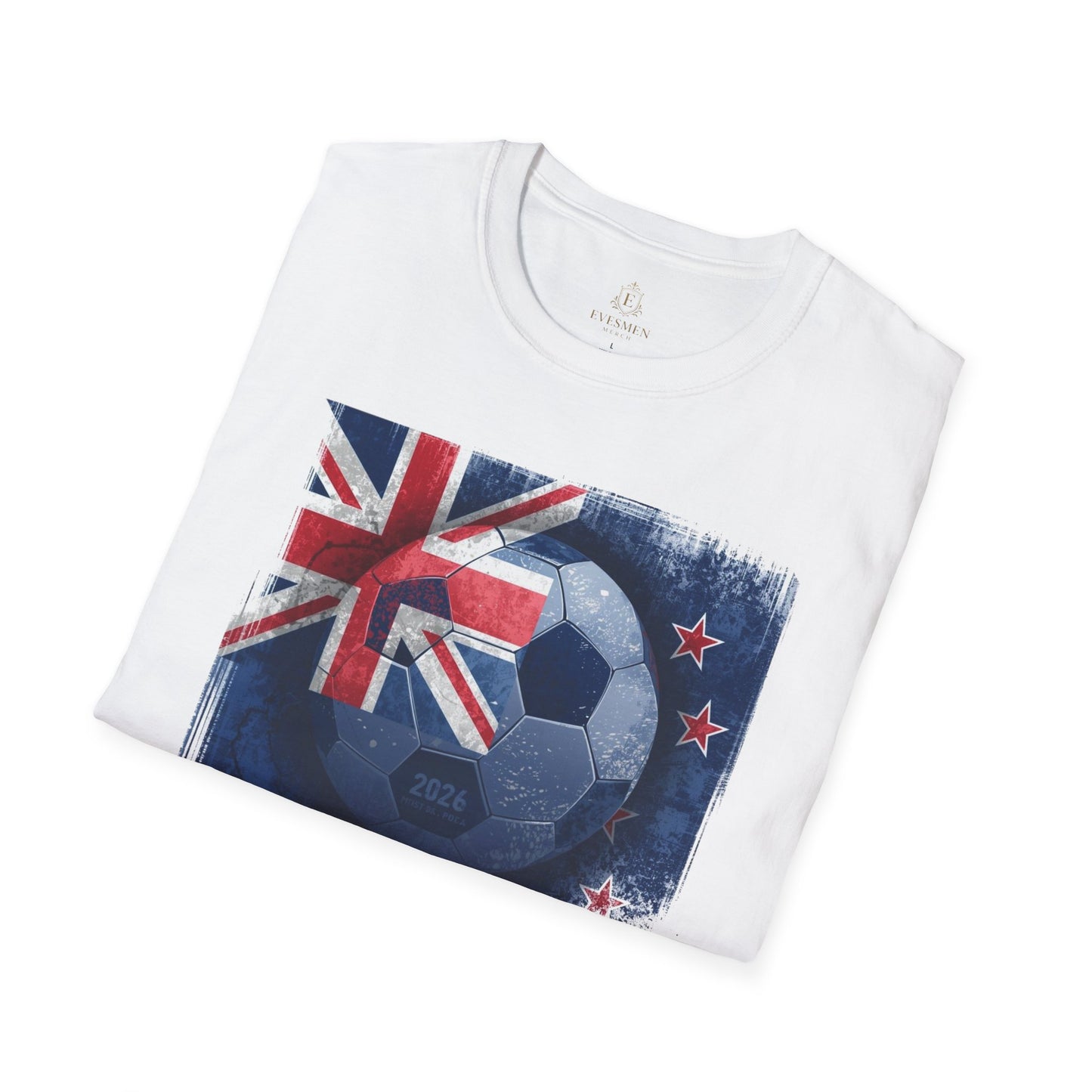 New Zealand Football Flag Grunge T-Shirt All Whites Soccer 2026 Graphic Tee