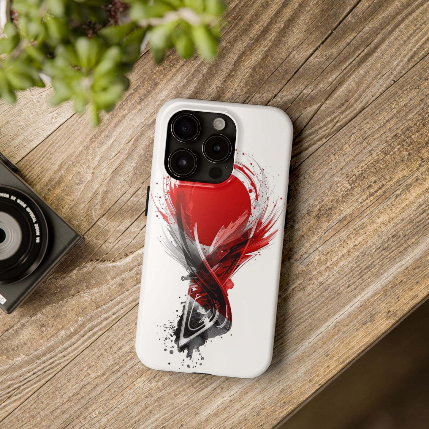 Abstract Red Sun Japanese Design Phone Protective Case