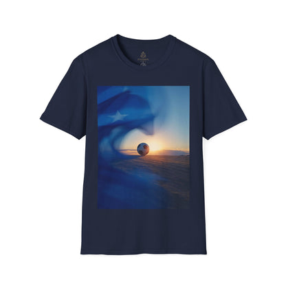 Cape Verde Flag Football T-Shirt — Blue Flag Soccer ball Graphic Tee