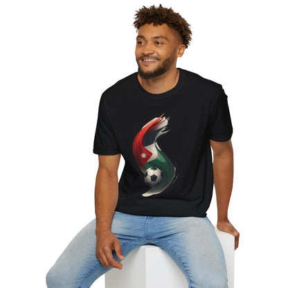 Jordan Football Flag Wave T‑Shirt Chivalrous Falcons Soccer Tee