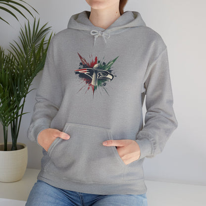 Iconic Football Rivalry Split Logo Hoodie Football Pullover Jacket