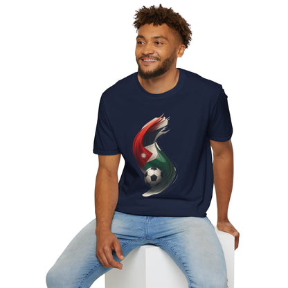 Jordan Football Flag Wave T‑Shirt Chivalrous Falcons Soccer Tee