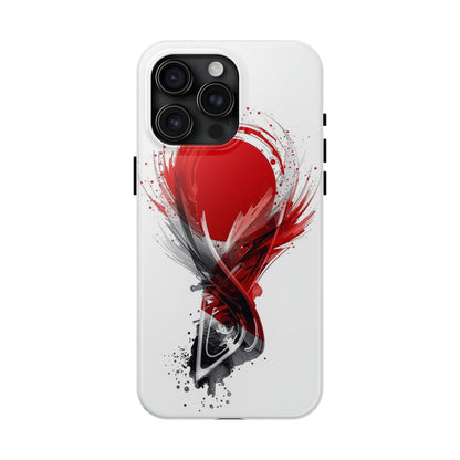 Abstract Red Sun Japanese Design Phone Protective Case