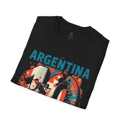 Argentina 10 Soccer T‑Shirt – Retro Grunge Football Fan Tee