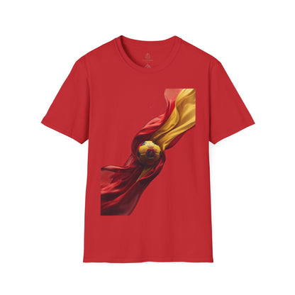 Spanish Football Glory T-shirt A Dynamic Crested Soccer Ball Tee