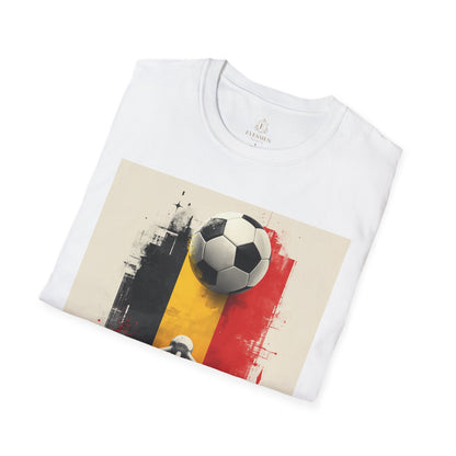 Belgium Soccer T-Shirt Atomium & Football Urban Art Print