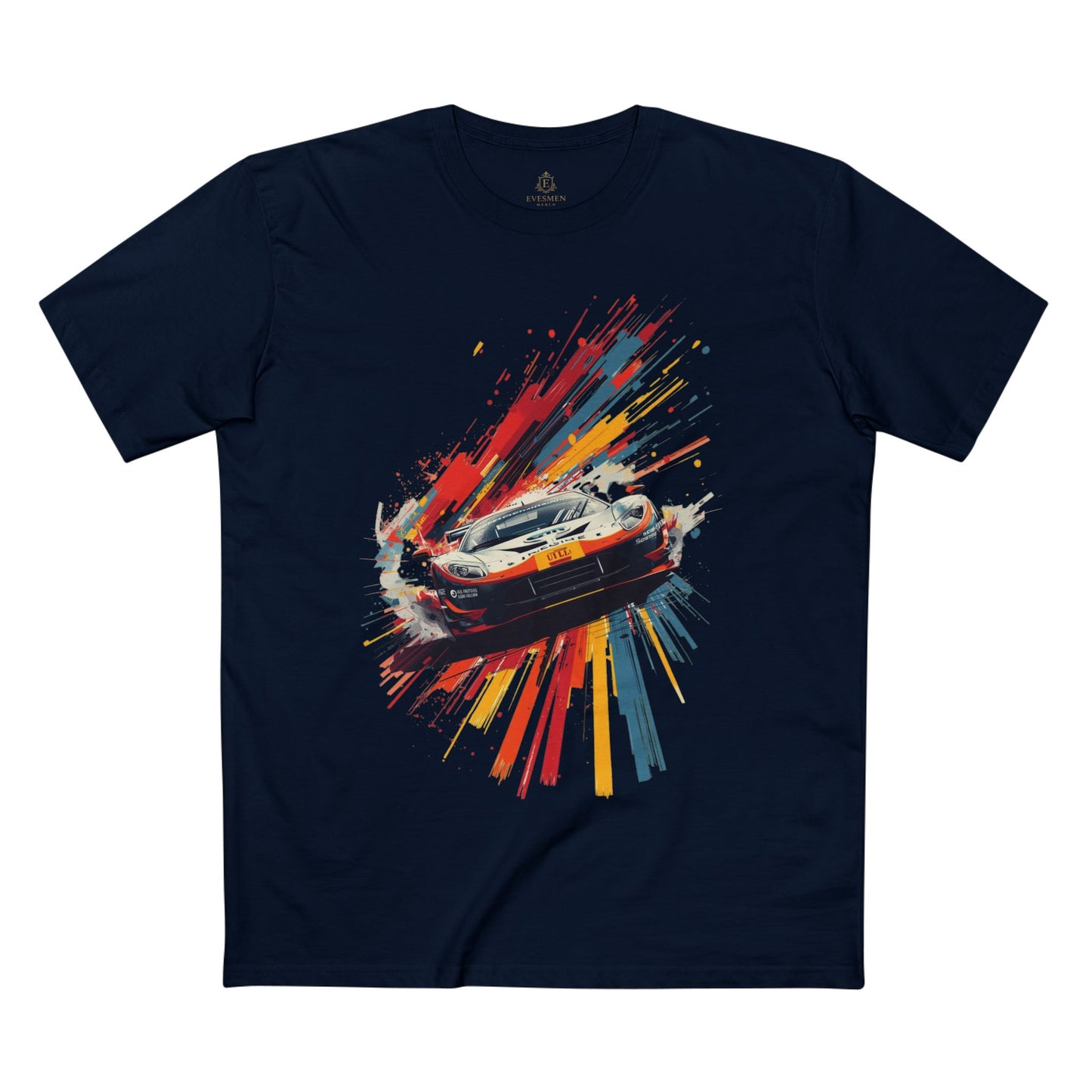 Racing Car Splash T-Shirt Sports Car Graphic Tee for Auto Enthusiasts