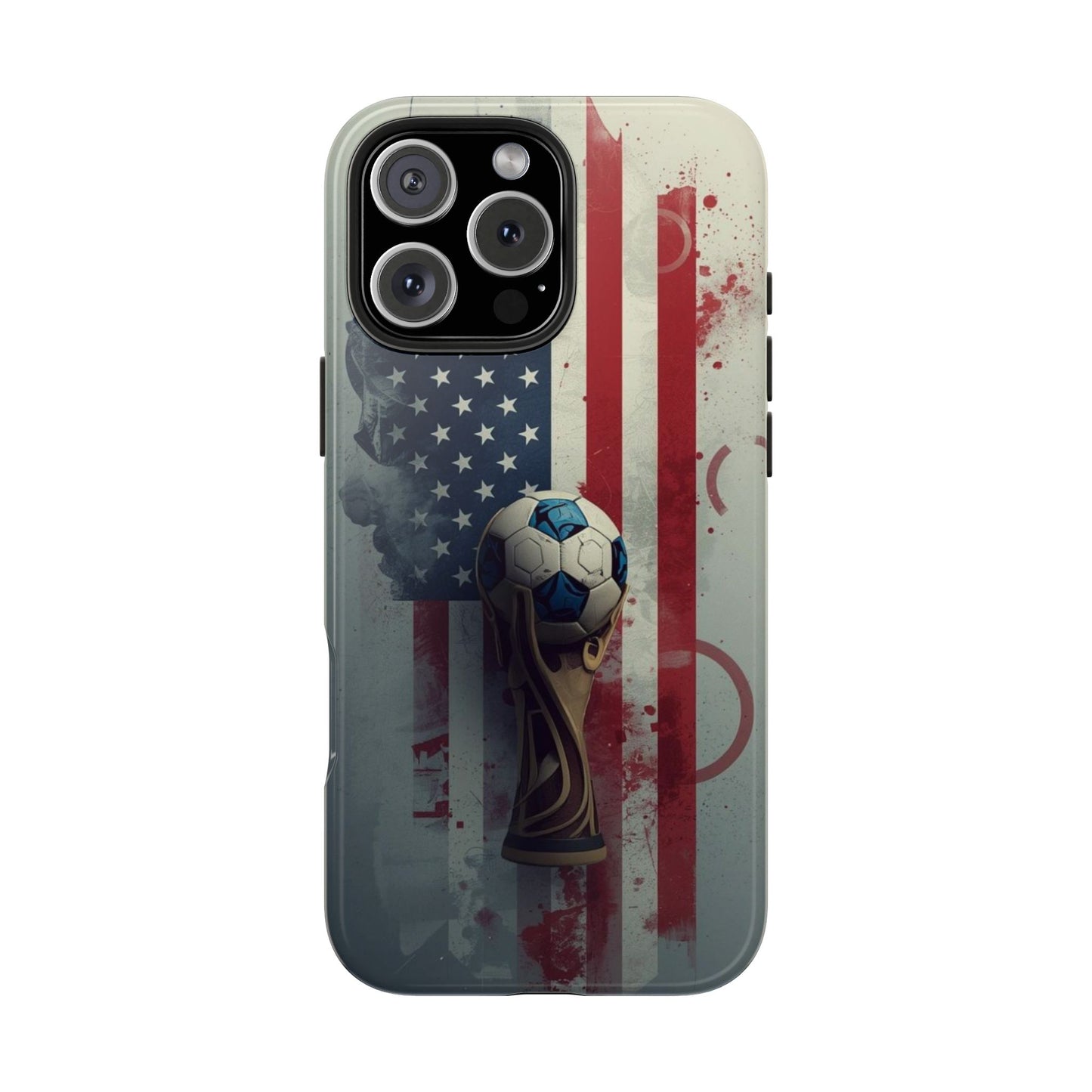 American Flag Soccer Ball Phone Protective Case Cover