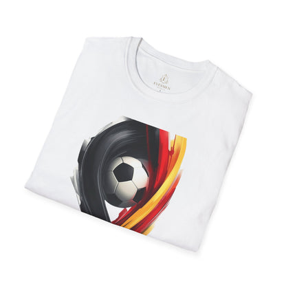 Germany Football Flag Brushstroke T-Shirt Dynamic Die Mannschaft Soccer Tee