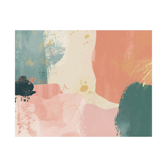Pastel Abstract Landscape Poster | Matte Horizontal Wall Print