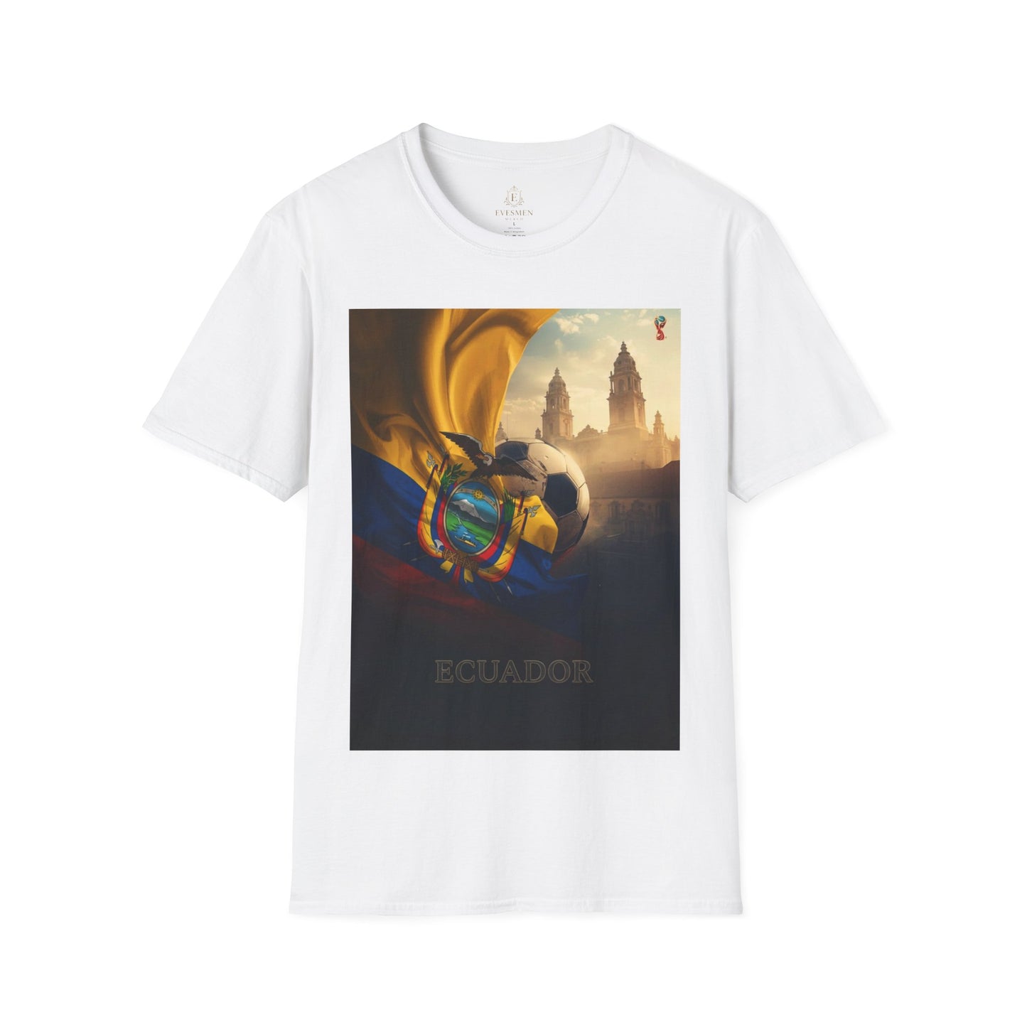 Ecuador Football Graphic T-Shirt Cinematic La Tri Soccer Flag Tee
