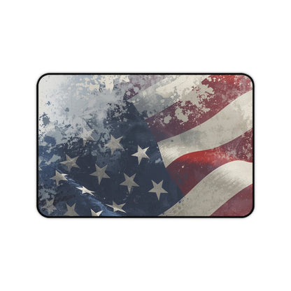 American flag design on a mouse pad with a white background