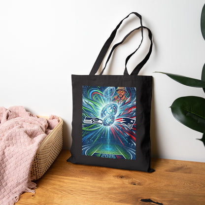 Legendary Championship Matchup Canvas Tote Bag — Cosmic Abstract Art Print