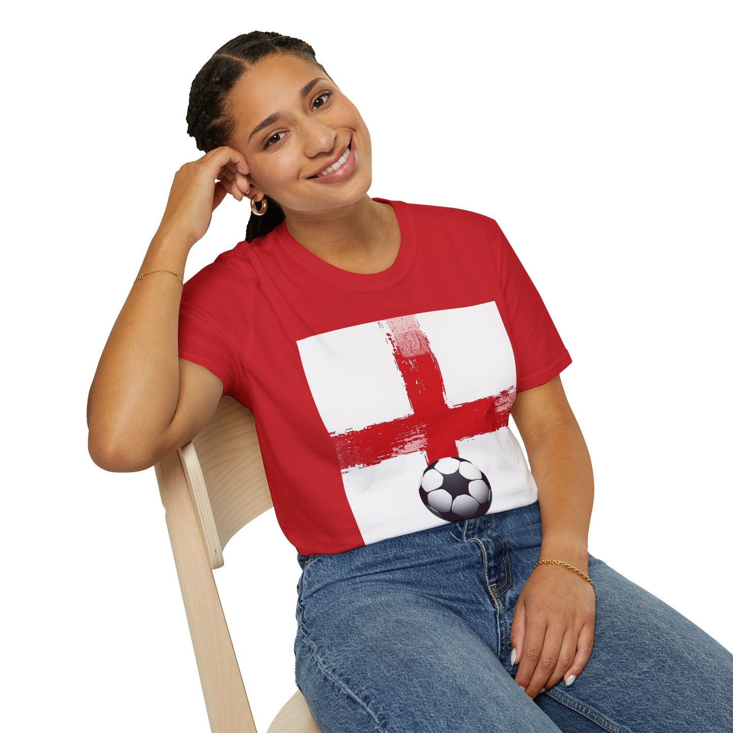 England Football Flag St. George’s Cross T-Shirt Three Lions Soccer Streetwear Tee