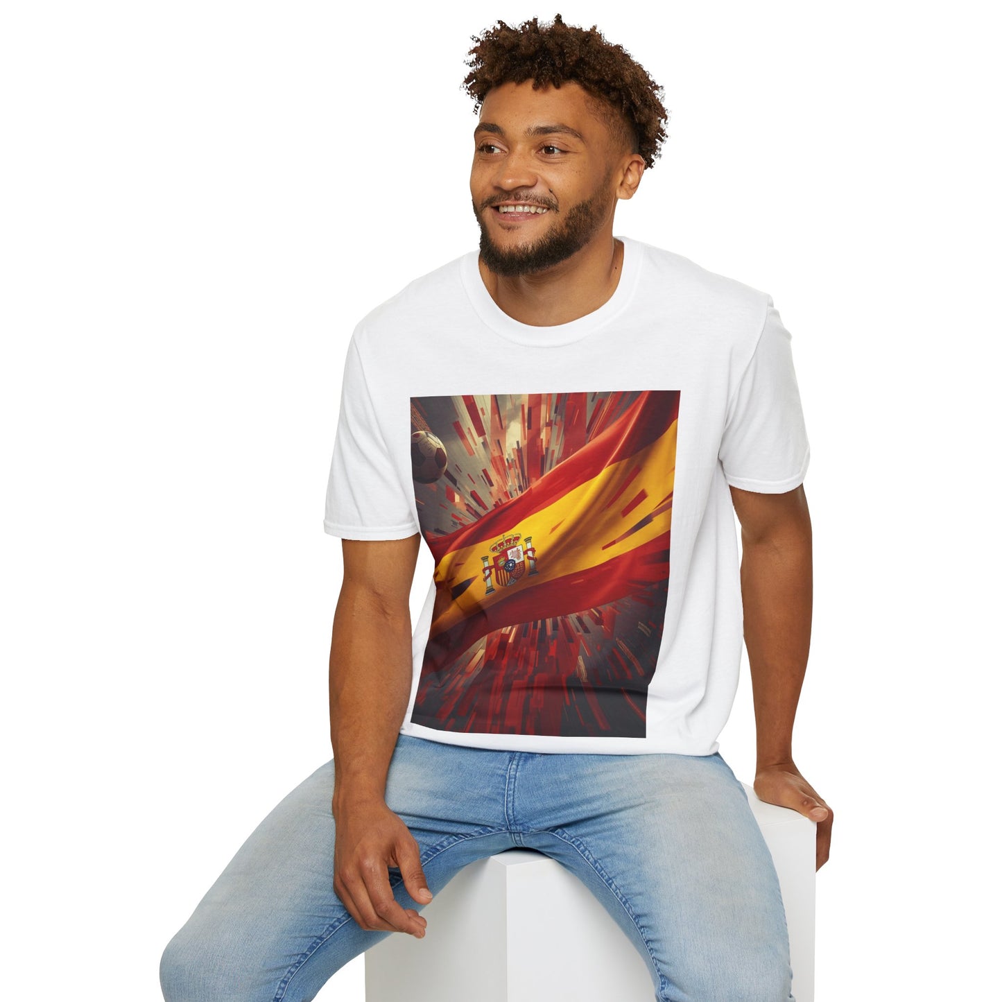 Spanish Flag Soccer T‑Shirt — Dynamic Spain Football Fan Tee