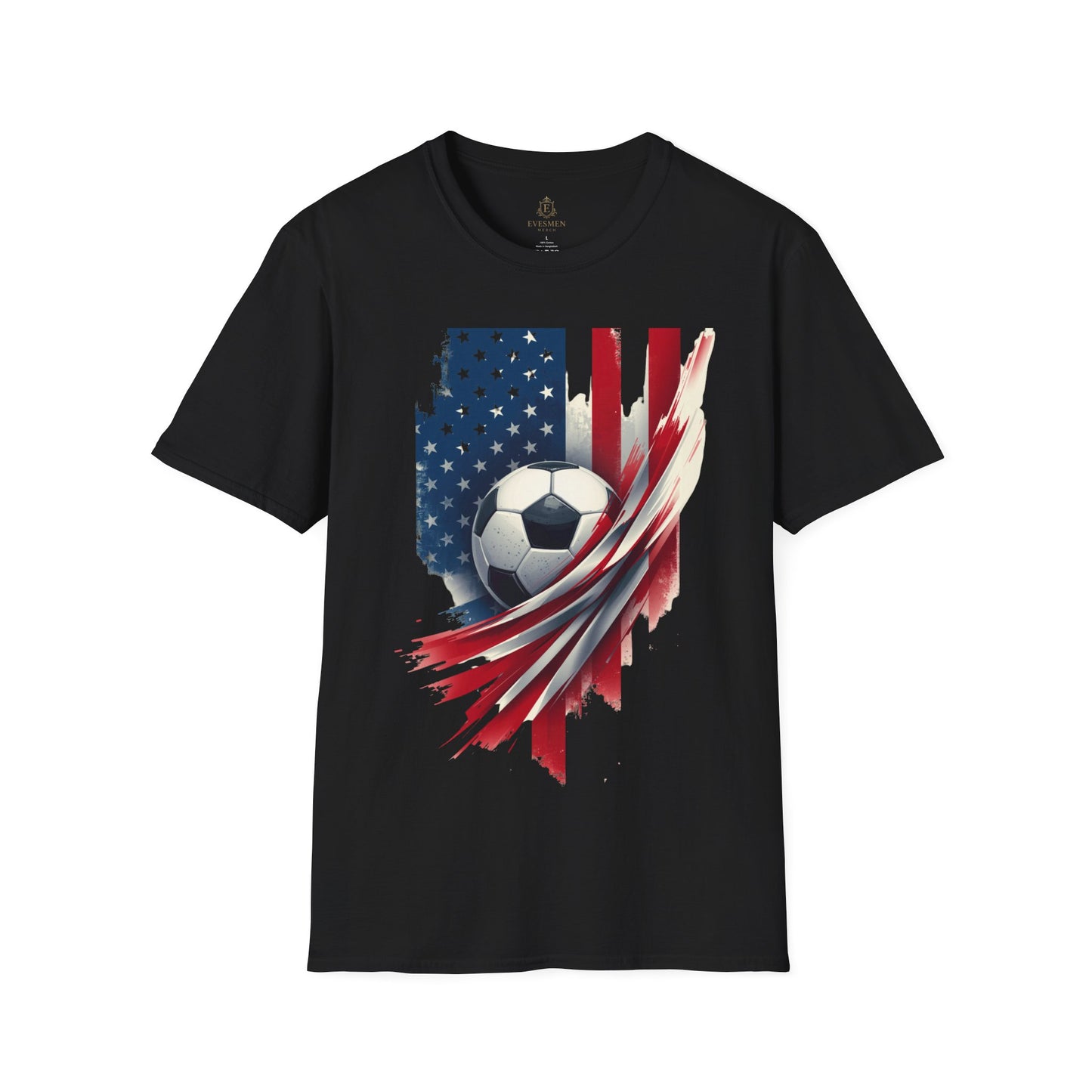 Soccer USA T-Shirt — American Flag Soccer Tee