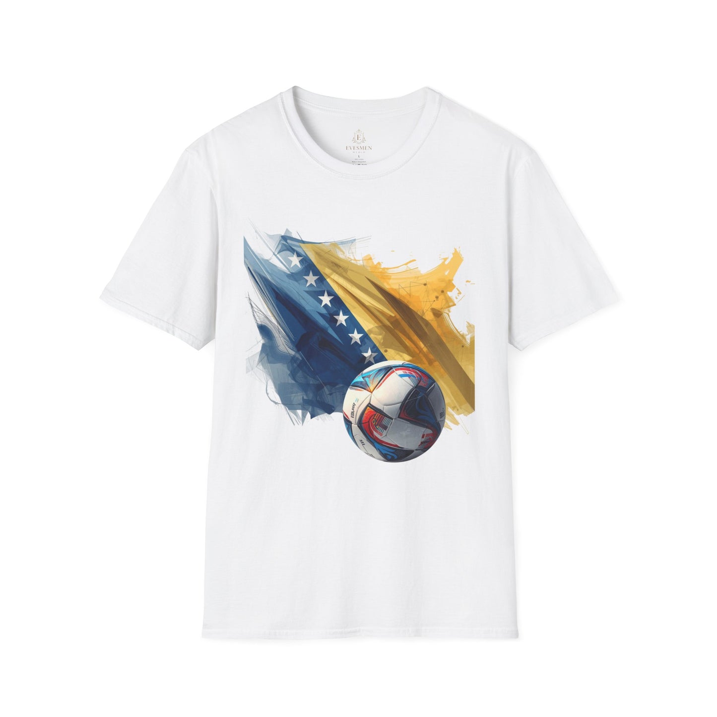 Bosnia and Herzegovina Football Flag Abstract T-Shirt Zmajevi Soccer Graphic Tee