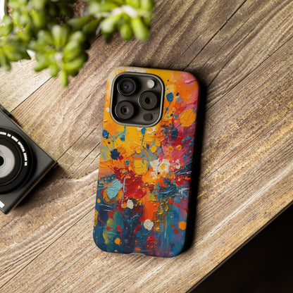 Abstract Color Splash Phone Case — Vibrant Paint Splatter Protective Cover