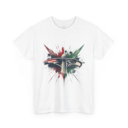 Legendary Championship Matchup Splatter Logo T‑Shirt Football Big Game 2026