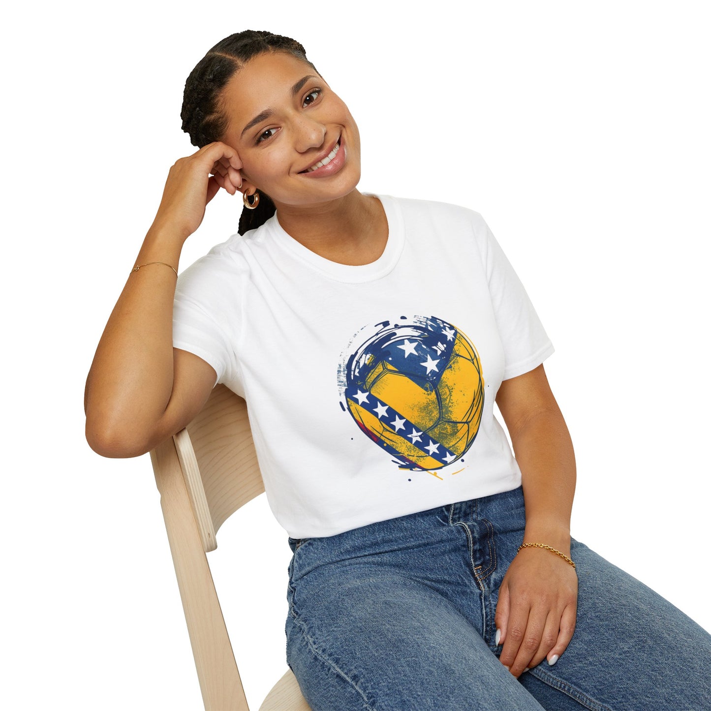 Bosnia Herzegovina Soccer Heart T-Shirt – Flag Football Fan Tee