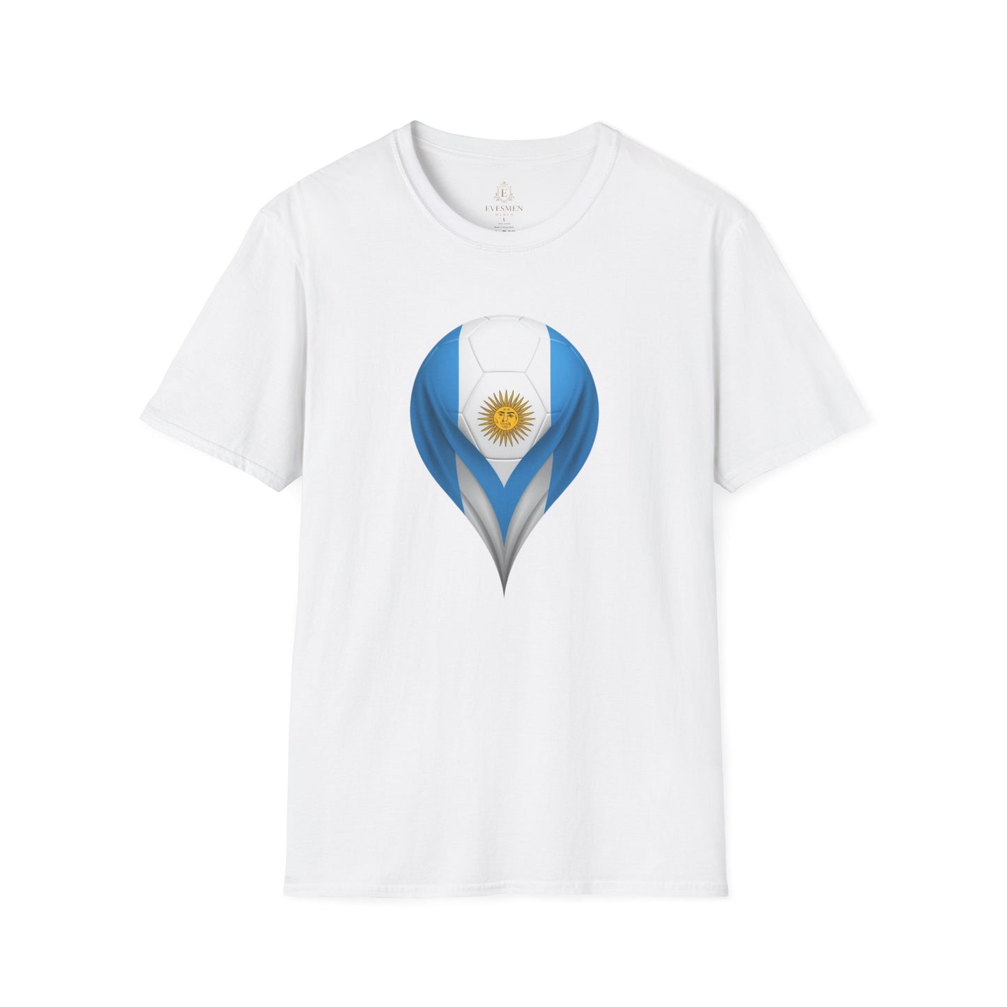 Argentina Football Flag Droplet T-Shirt – Argentine Soccer Fan Tee