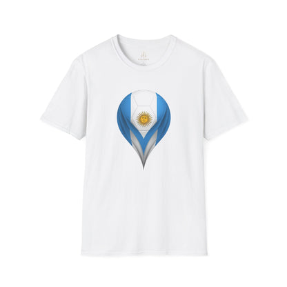 Argentina Football Flag Droplet T-Shirt – Argentine Soccer Fan Tee