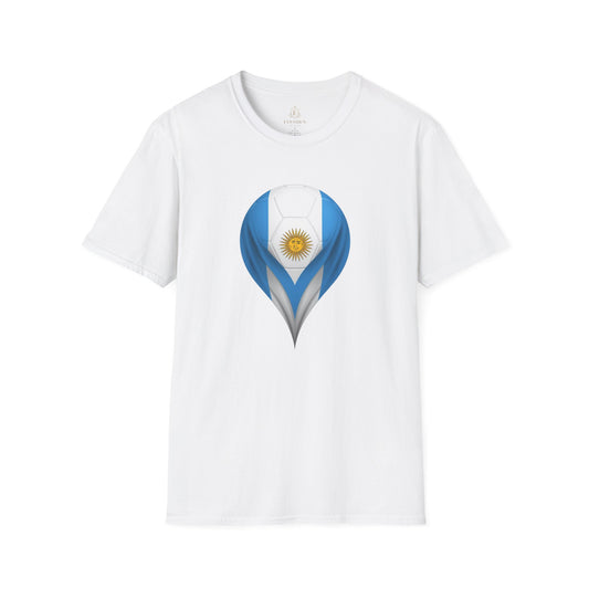 Argentina Football Flag Droplet T-Shirt – Argentine Soccer Fan Tee
