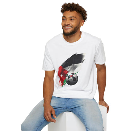 Jordan Football Flag Brushstroke T-Shirt Abstract Chivalrous Falcons Tee