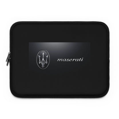 Black Maserati branded pouch on a white background