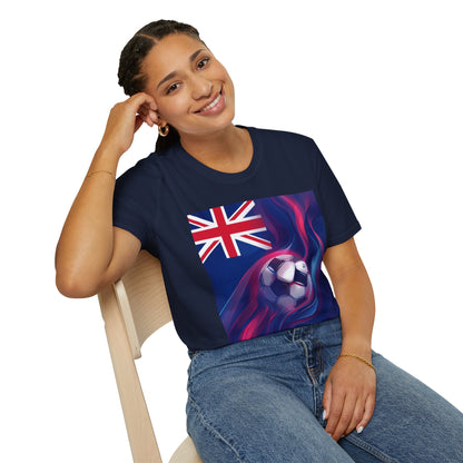 New Zealand Football Flag Abstract Wave T-Shirt All Whites Soccer Tee