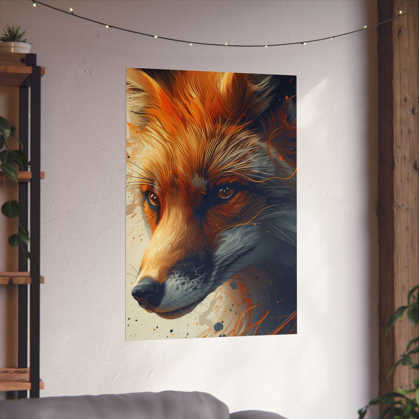 Fox Art Poster — Matte Vertical Wildlife Print