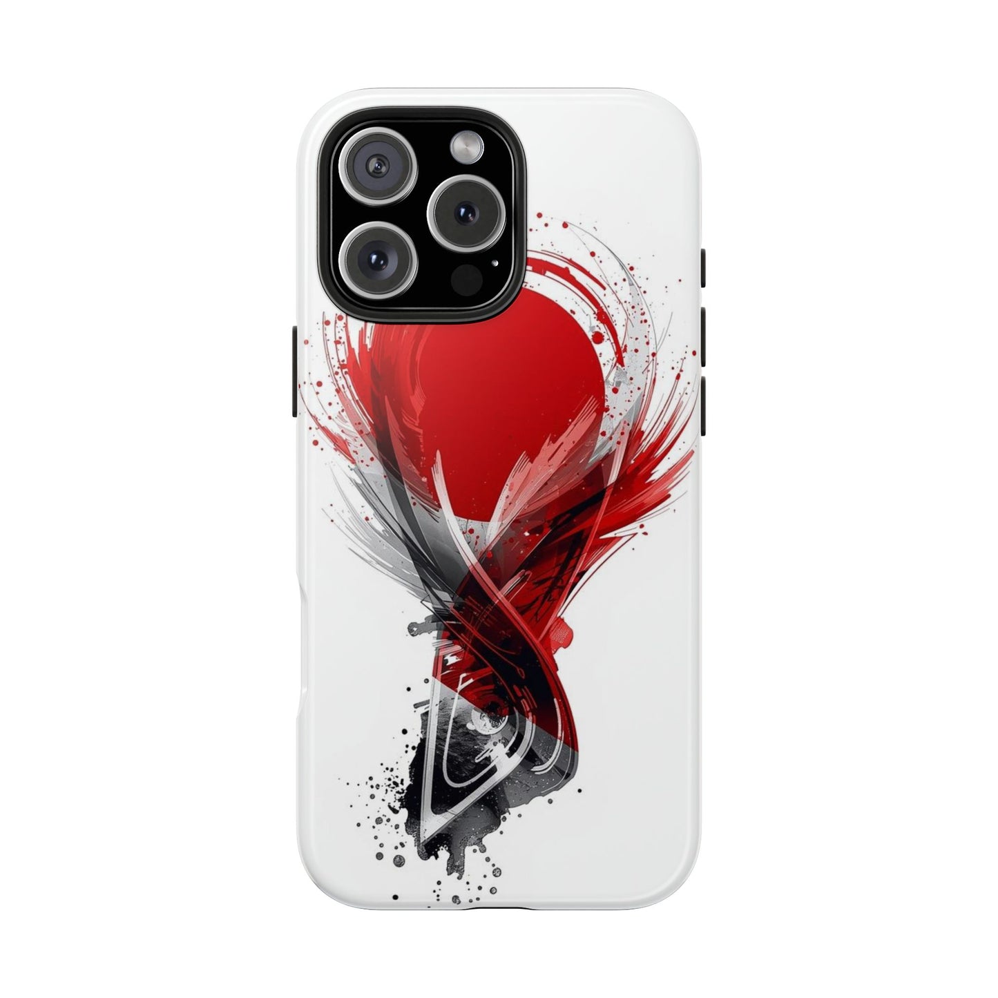 Abstract Red Sun Japanese Design Phone Protective Case