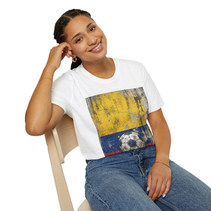 Colombia Football Flag Grunge T-Shirt Vintage Los Cafeteros Soccer Tee