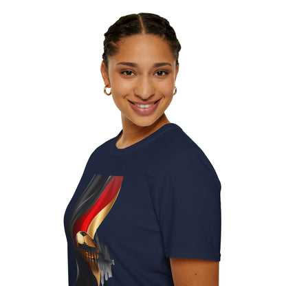 Germany Flag Brandenburg Gate T-Shirt Luxury Gold Die Mannschaft Soccer Tee